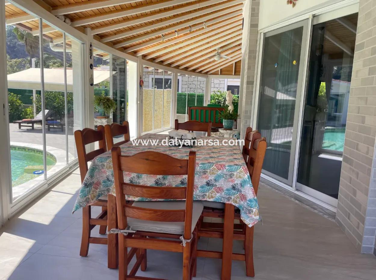 4 1 Villa Zum Verkauf In 720M2 Grundstück In Dalyan Gülpınar